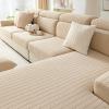 Gleedipre Striped Stretch Sofa Cover, Light Gray, Enlarged XL view 1