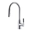 360° Swivel Kitchen Faucet, Chrome-Plated Brass, Pull-Out Sprayer, 2 Modes, Hot and Cold view 2