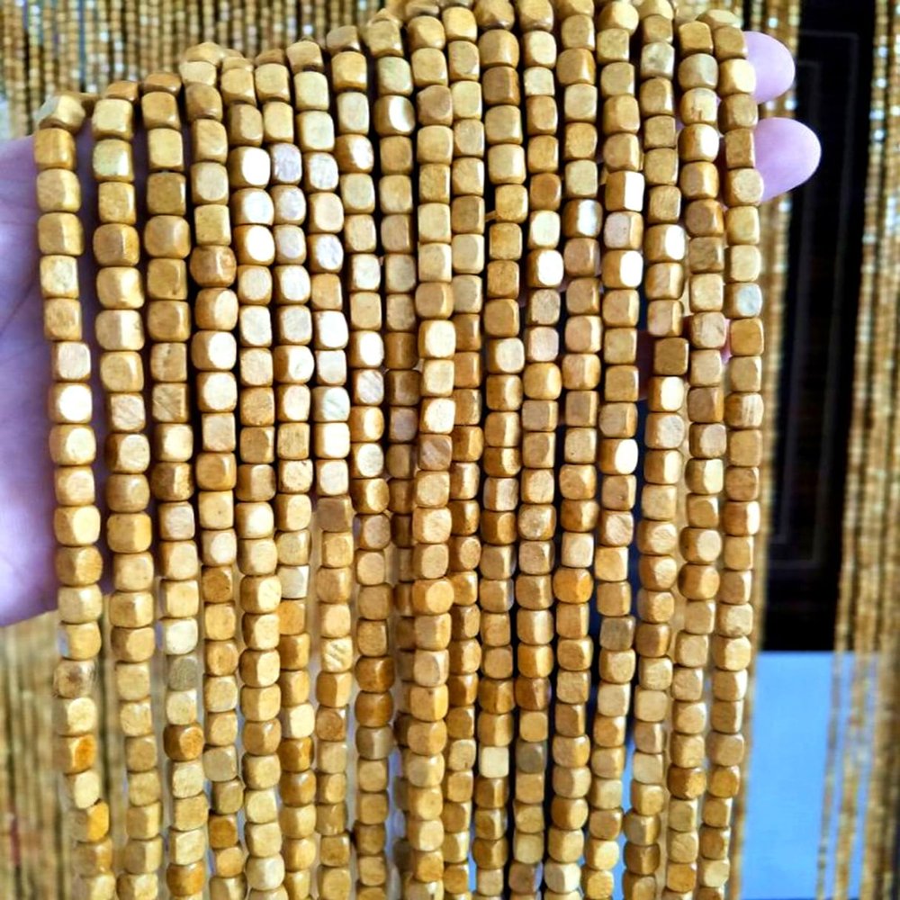 DJCYGG Beaded Door Curtain, Bamboo Bead Curtain Room Divider, 121 Strands, 120 x 200 cm