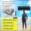 TOVCHEI 1.5 mm Split Neoprene Wetsuit for Men and Women with Hood, Blue, XXL view 2