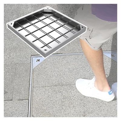 Heavy-Duty Stainless Steel Septic Tank Cover, Invisible Inspection Hatch, Supports 2.6 Tons