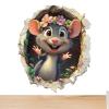3D Wall Decor with Cartoon Hole Effect view 1