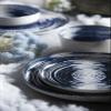 Excelsa Ermes Set of 6 Multipurpose Ceramic Bowls, Blue and White Decoration view 3