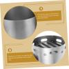 Toyvian Charcoal Chimney Starter with Wooden Handle, Silver view 4
