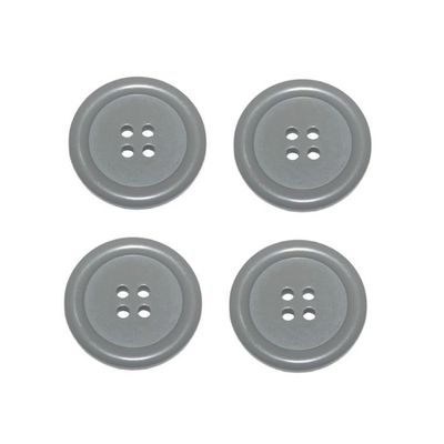Premium 30mm 4-Hole Button Gray Contours (4 Pack)