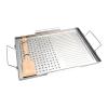 Cast-Iron Stovetop Grill Plate, Stainless Steel Pan with Handles view 1