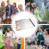 Cast-Iron Stovetop Grill Plate, Stainless Steel Pan with Handles view 4