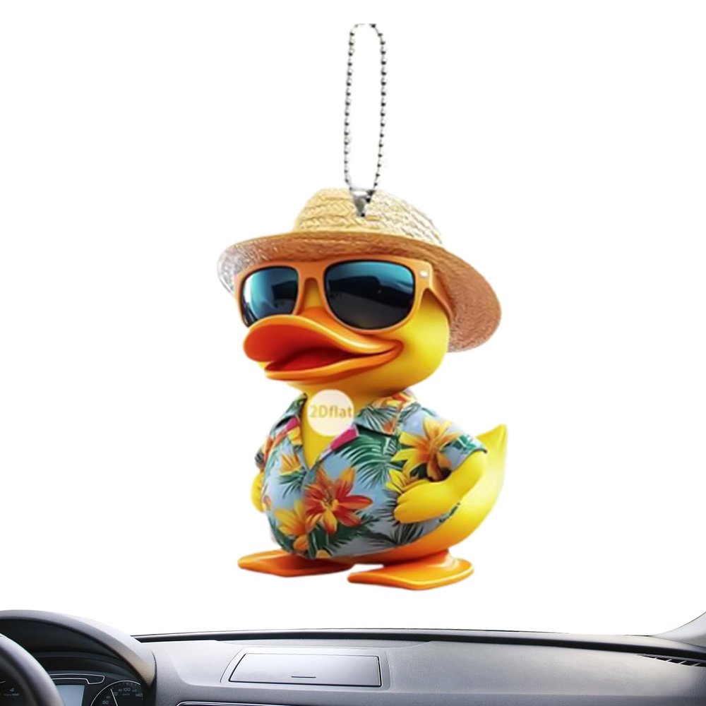 Car Ornaments - Duck Shaped Rearview Mirror Accessory