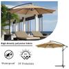 200 x 350 cm Replacement Patio Umbrella Canopy, 6/8 Ribs, Waterproof UV-Protection Fabric view 2