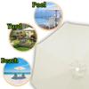 200 x 350 cm Replacement Patio Umbrella Canopy, 6/8 Ribs, Waterproof UV-Protection Fabric view 3