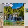 ANHOPE Nature Forest Waterfall River Blackout Thermal Curtains, 2-Pack, 214 x 140 cm view 1