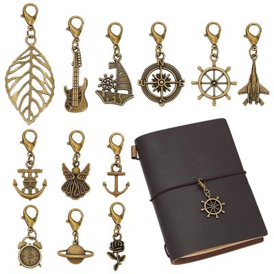 BENECREAT 12 Styles Vintage Charms for Traveler's Notebook