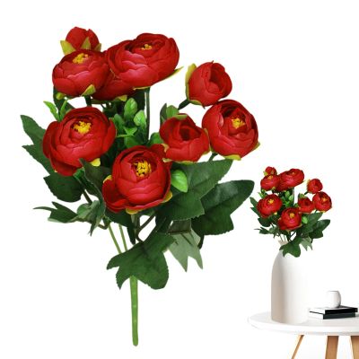 Faux Flower Arrangement - Realistic Camellia Picks
