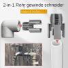 Double-Sided Pipe Threading Tool with 2 External Thread Cutters view 3