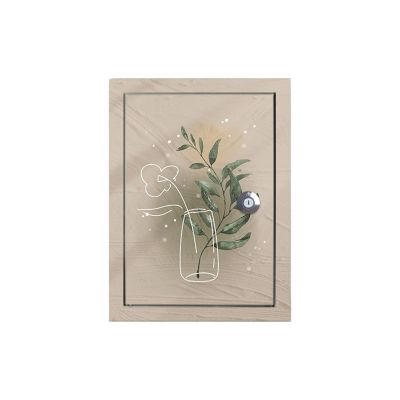 SQOYEI Floral Electrical Panel Cover, Self-Adhesive Fuse Box Sticker, 35 x 51 cm, Plant O
