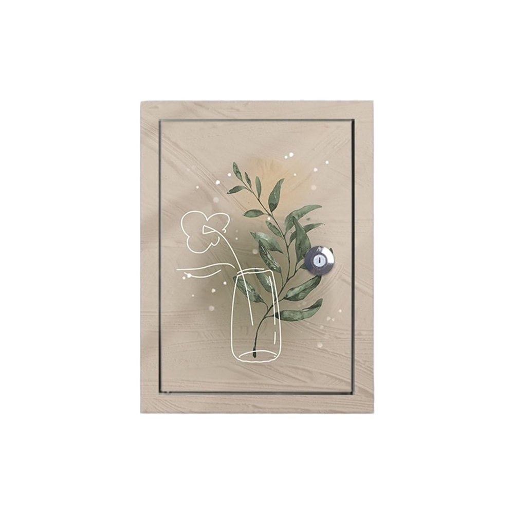 SQOYEI Floral Electrical Panel Cover, Self-Adhesive Fuse Box Sticker, 35 x 51 cm, Plant O
