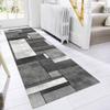 Abstract Washable Non-Slip Rug, 70 x 280 cm, Gray/Black view 2
