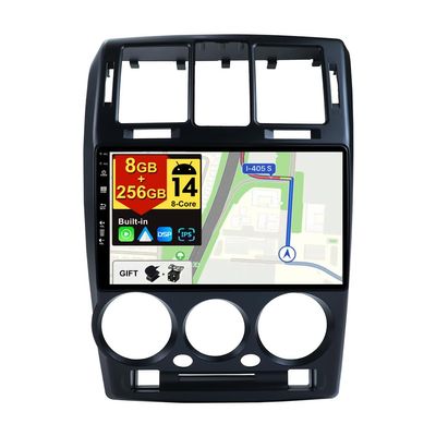 BXLIYER [8GB+256GB, 8-Core] Android 14 IPS Car Stereo for Hyundai Getz (2002-2011), Wireless CarPlay/Android Auto, DSP, 9-inch 2-DIN