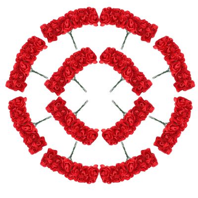 Exircy 144 Mini Artificial Red Roses