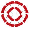 Exircy 144 Mini Artificial Red Roses view 1
