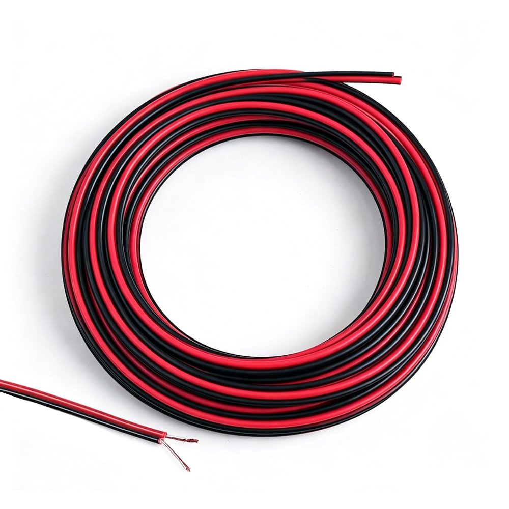 10 m 22 AWG 2-Conductor Bell Wire, Red and Black