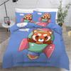 MARBRE 3D Red Panda Bedding Set, 4-Piece, 135 x 200 cm, 100% Microfiber view 2