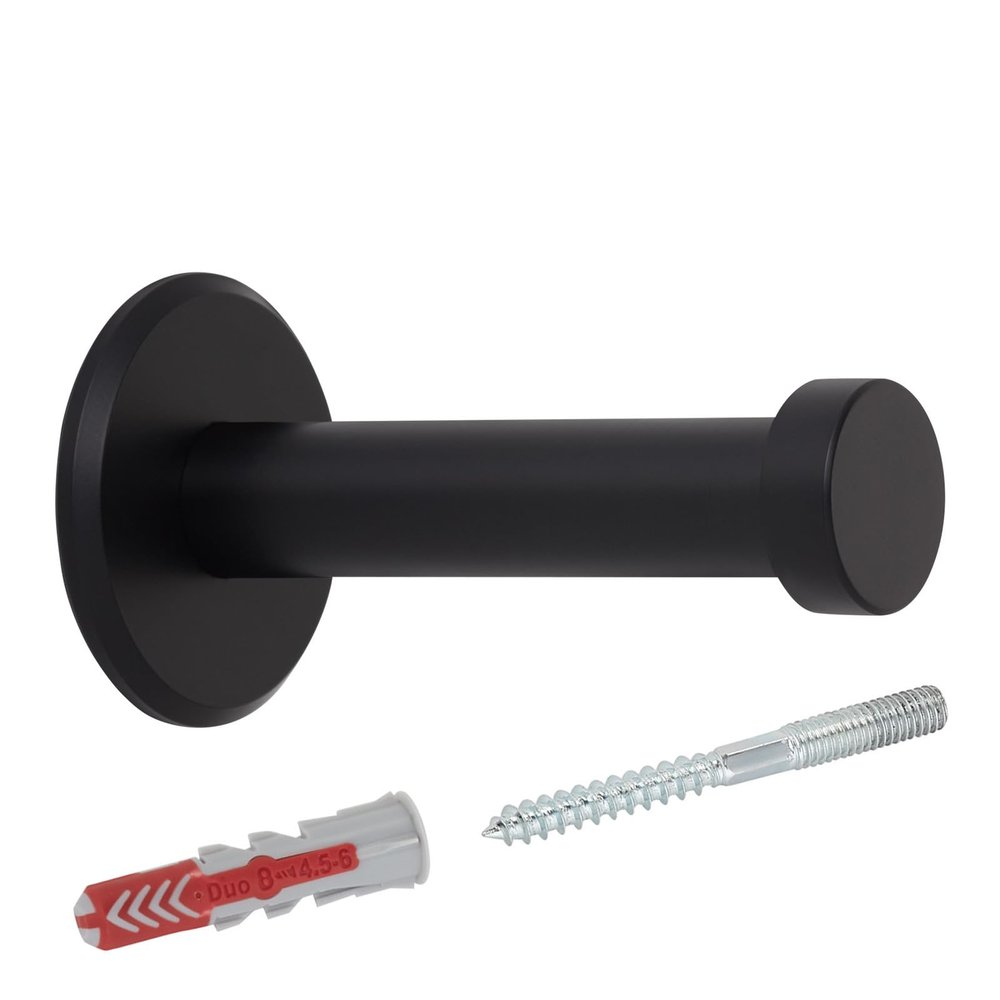 SOTECH TALEA Solid Black-Anodized Stainless Steel Coat Hook