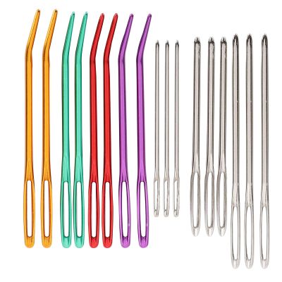24-Piece Large-Eye Stainless Steel Curved Tapestry Needles with Storage Case