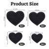 24 Pack Black Iron-On Heart Patches view 2