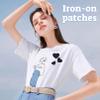 24 Pack Black Iron-On Heart Patches view 4