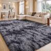 smiry Shag Area Rug for Living Room, 240 x 340 cm, Light Gray view 1