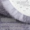 smiry Shag Area Rug for Living Room, 240 x 340 cm, Light Gray view 3