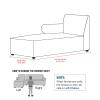 HUIZHENSHENG Velvet Sectional Sofa Slipcover, Left Chaise, Blue view 2