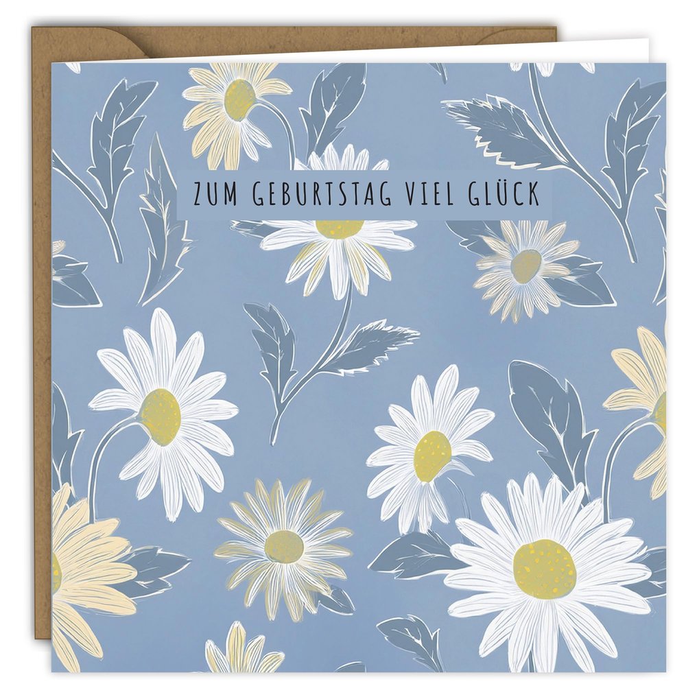 Colibri Edition Birthday Card for Women with Envelope - Daisy Design