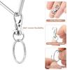 30 Sets Metal Swivel Hooks with Key Rings view 3