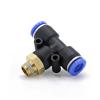 1-Pc Brass Elbow Fitting, BSPT Male/Female, 1/8", 1/4", 3/8" or 1/2", for 4/16 mm Pneumatic Tubing (4-M5 Pb) view 1