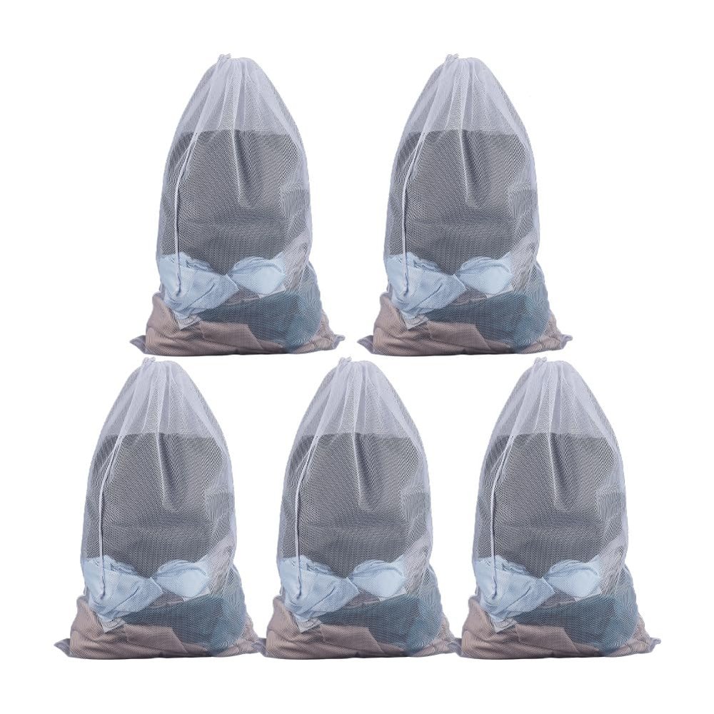 DELORIGIN 5 x Mesh Bags with Drawstring 90 x 60 cm