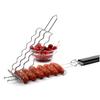 Stainless Steel Grill Tongs with Clip Closure, Wavy Design, Grill Accessory view 4