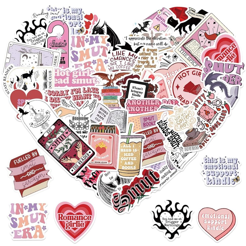 52-Piece Aesthetic Bookish Sticker Set