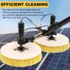menglanchang Solar Panel Cleaning Brush, 3.5/5.5/7.5 m Telescopic Pole, Water-Fed 65 cm Dual Brush view 4
