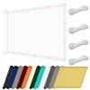 Water-Permeable Sun Shade Sail, 1.75 x 4 m, UV Protection, Weather-Resistant, White view 1