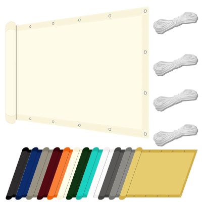 Water-Permeable Sun Shade Sail 1.65 x 5 m, UV Protection, Weather-Resistant, Beige