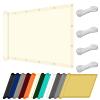 Water-Permeable Sun Shade Sail 1.65 x 5 m, UV Protection, Weather-Resistant, Beige view 1