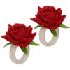 Glixoft 2-Piece Rose Napkin Rings view 1