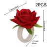 Glixoft 2-Piece Rose Napkin Rings view 4