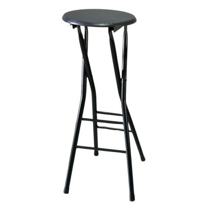 Portable Folding Bar Stool, 24 and 35 in, Backless, Indoor & Outdoor, 220 lb Capacity