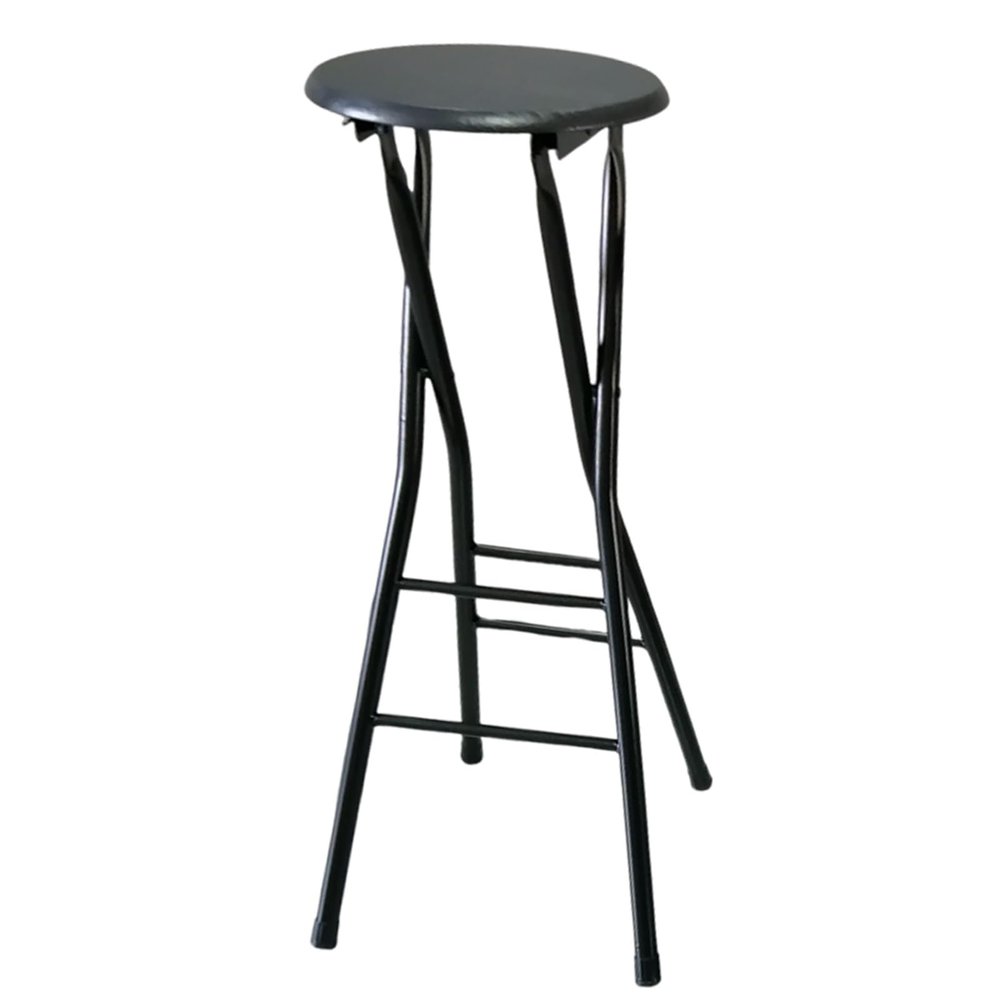 Portable Folding Bar Stool, 24 and 35 in, Backless, Indoor & Outdoor, 220 lb Capacity