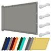 Water-Permeable Sun Shade Sail 1.45 x 3.2 m, UV Protection, Weather-Resistant, with Ropes, Light Gray view 1