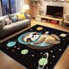 AevuCub Sloth Decor Rug, Stars and Planets Astronaut Design, 100 x 150 cm view 2
