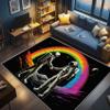 AevuCub Astronaut Decor Space Rug, 60 x 90 cm Low-Pile Abstract Rainbow Rug view 3